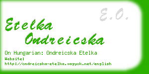 etelka ondreicska business card